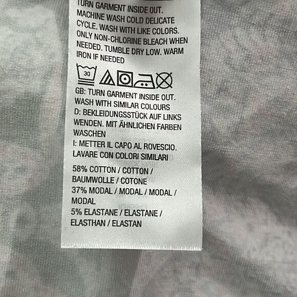 Isaac Mizrahi Live Open Cardigan Soft Green Medallion Pattern With Lavender Trim - Picture 10 of 10